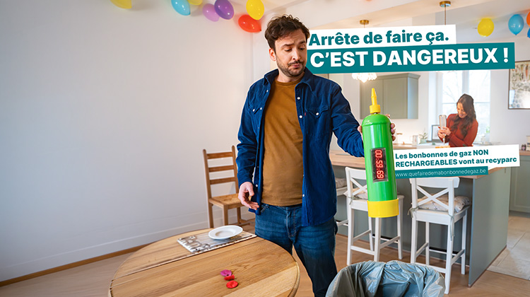 Une bonbonne mal tri&eacute;e, c'est un danger !