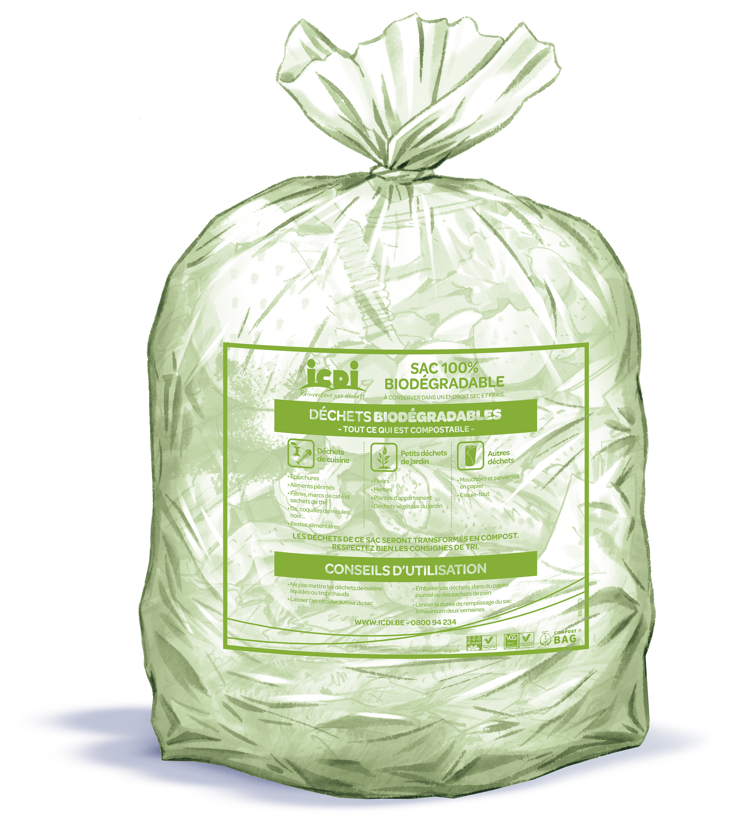 Tibi - Partenaire de votre environnement - Actualités - Nouvelles collectes  organiques en sac bio et collectes de déchets résiduels en conteneurs  groupés: expérience pilote !