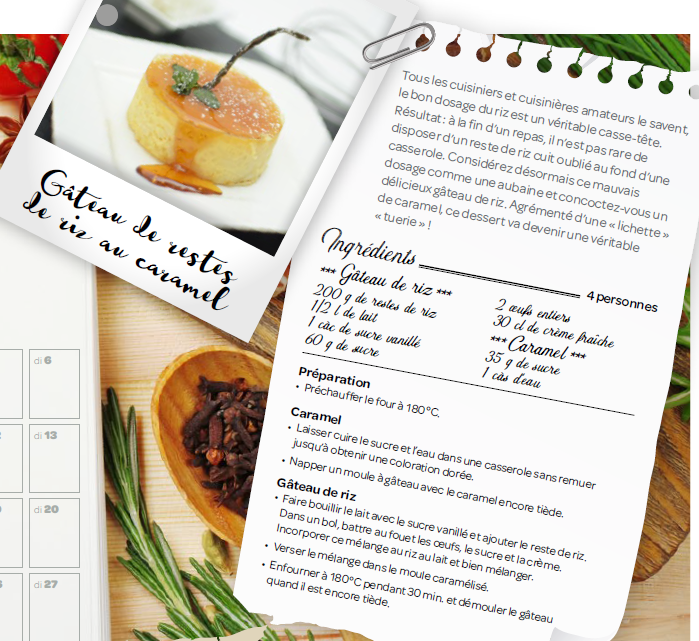 Tibi Reinventons Nos Dechets Videos N En Perdons Pas Une Miette Recette 5 Gateau De Restes De Riz Au Caramel